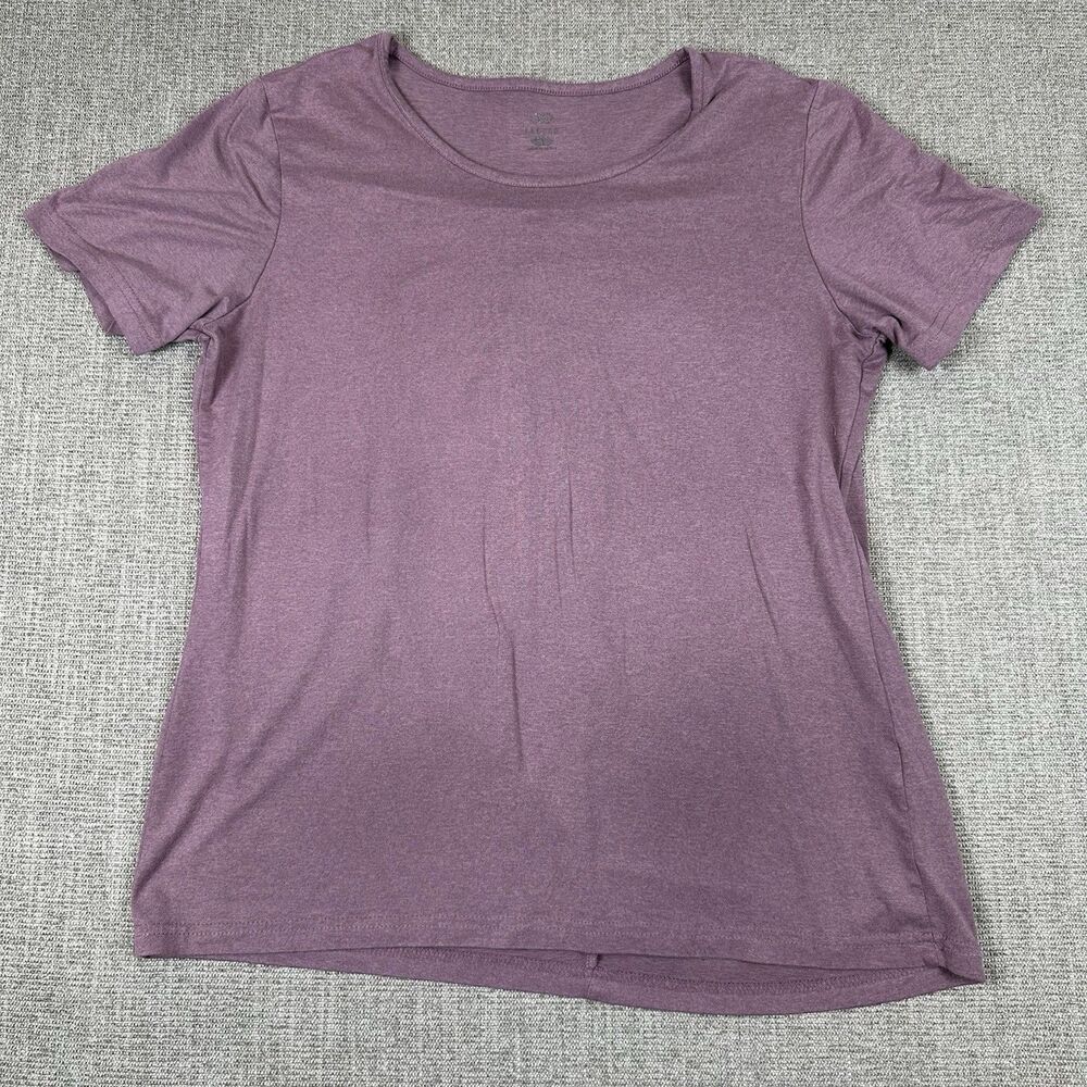 4/$20 Legend Womens L Purple Shirt Short Sleeve Made In Egypt Summer Breezy Tee